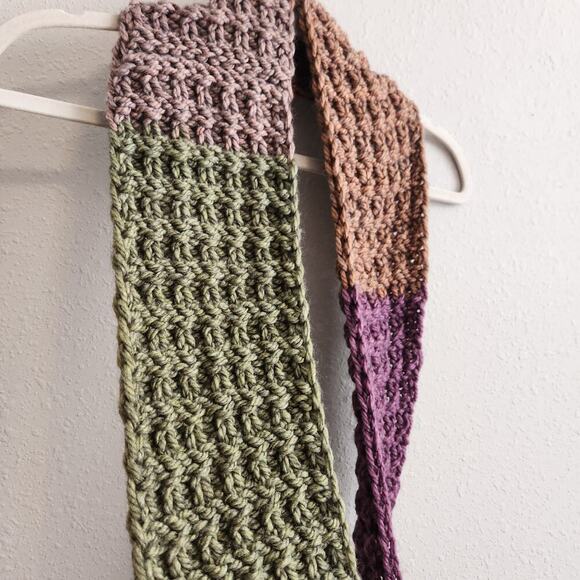 Handmade Colorful Loom Knit Infinity Scarf - Picture 3 of 6